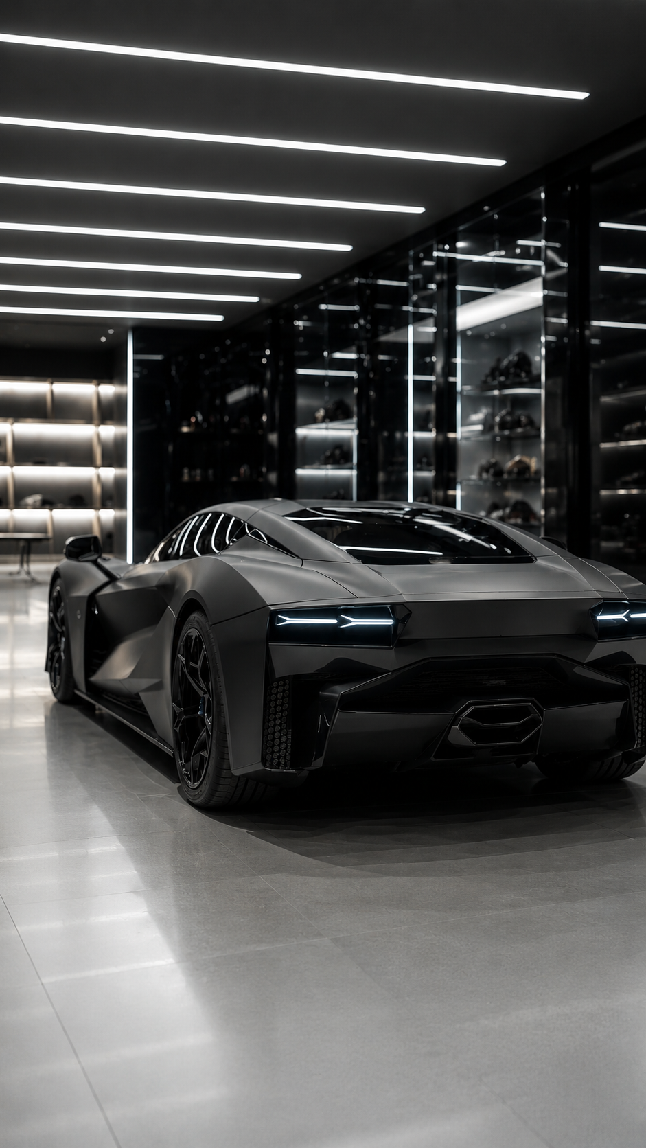 Matte-finished dark vehicle representing KEVYmatte paint protection film
